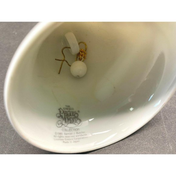 Vintage Precious Moments Bell Peeking in to Wish You a Merry Christmas - Picture 4 of 10